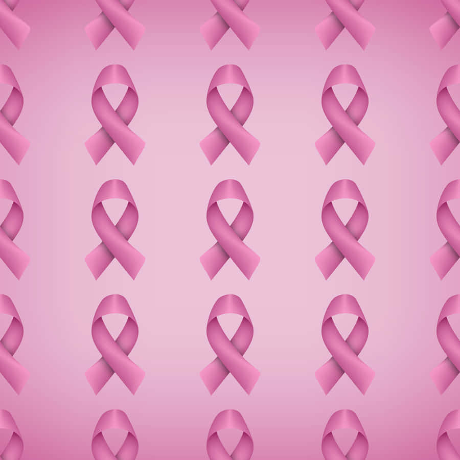 Pink Ribbon Emblem For Breast Cancer Awareness Wallpaper