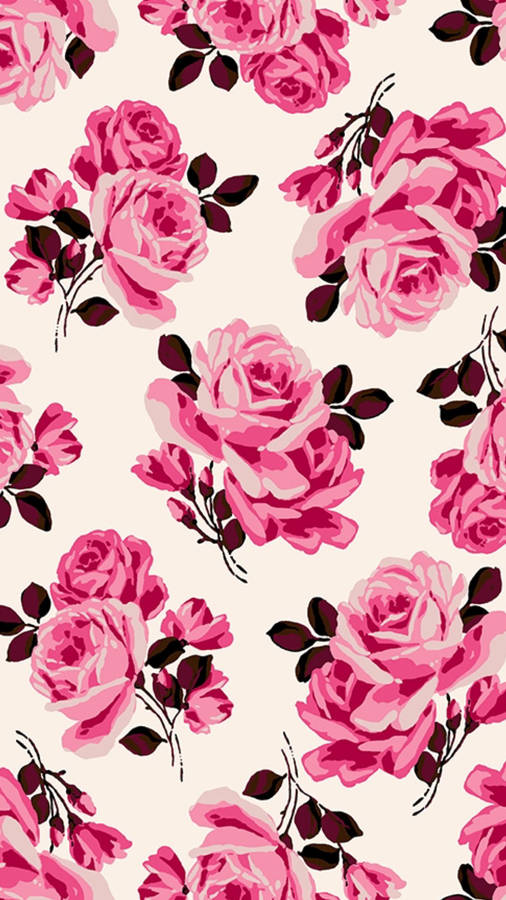 Pink Roses Girly Iphone Wallpaper