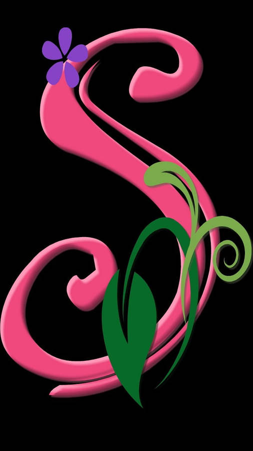 Pink S Letter Wallpaper WallpapersOK