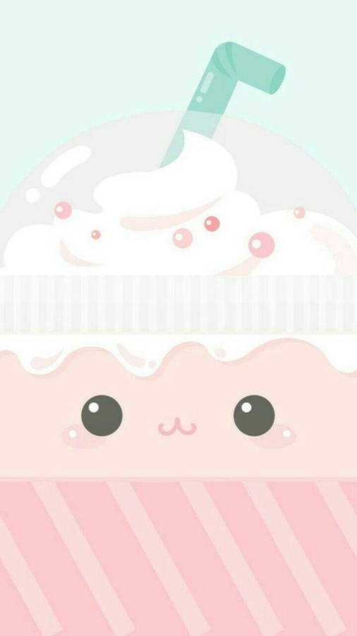 Pink Soda Kawaii Iphone Art Wallpaper