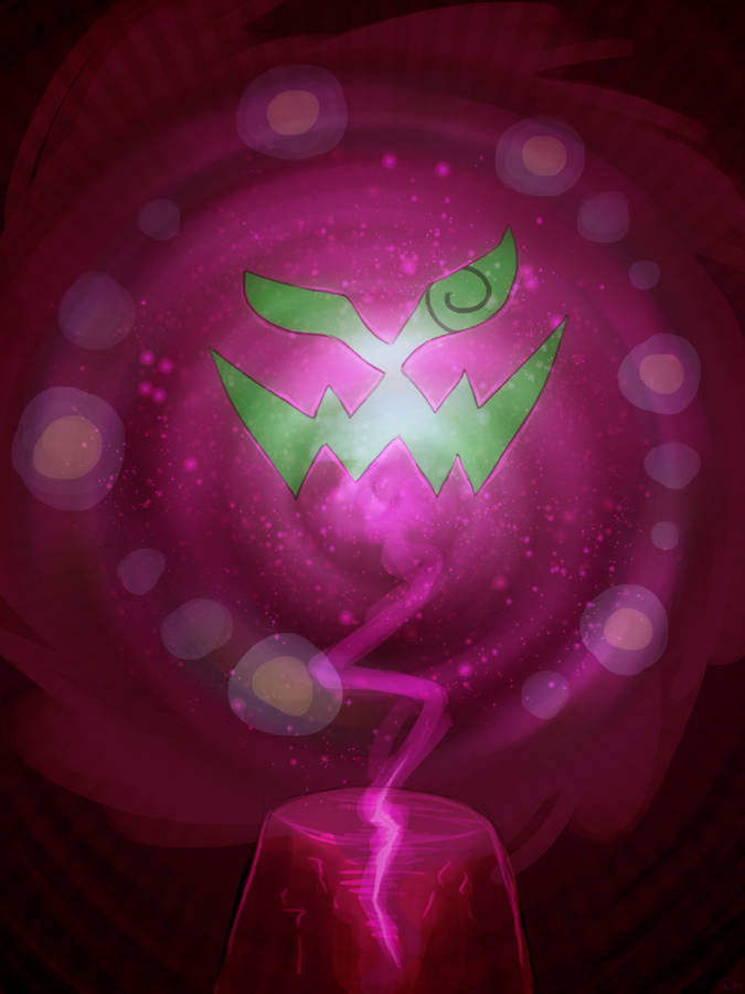 Pink Spiritomb Wallpaper