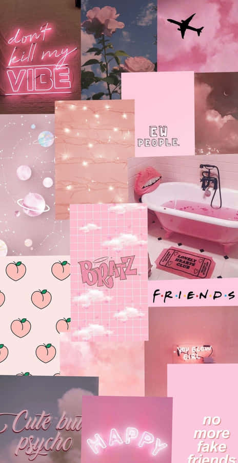 Pink Wallpaper With A Pink Bathroom, Pink Bath, Pink Bath, Pink Bath, Pink Bath, Pink Bath, Pink Bath, Pink Bath, Pink Bath, Wallpaper