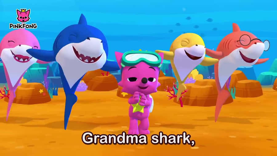 Pinkfong Baby Shark And Grandma Shark Wallpaper