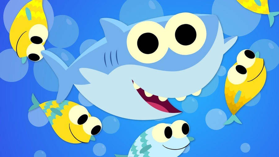 Pinkfong Baby Shark Smiling Fish Wallpaper