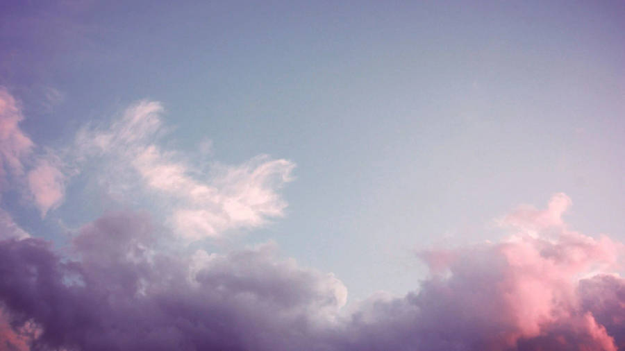 Pinkish Aesthetic Cloud Desktop Wallpaper