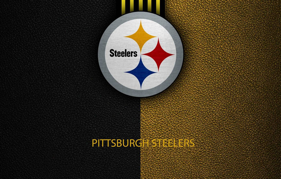 Pittsburgh Steelers Logo Text Leather Wallpaper