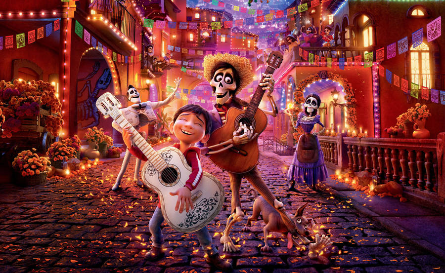 Pixar Mama Coco Miguel & Relatives Wallpaper