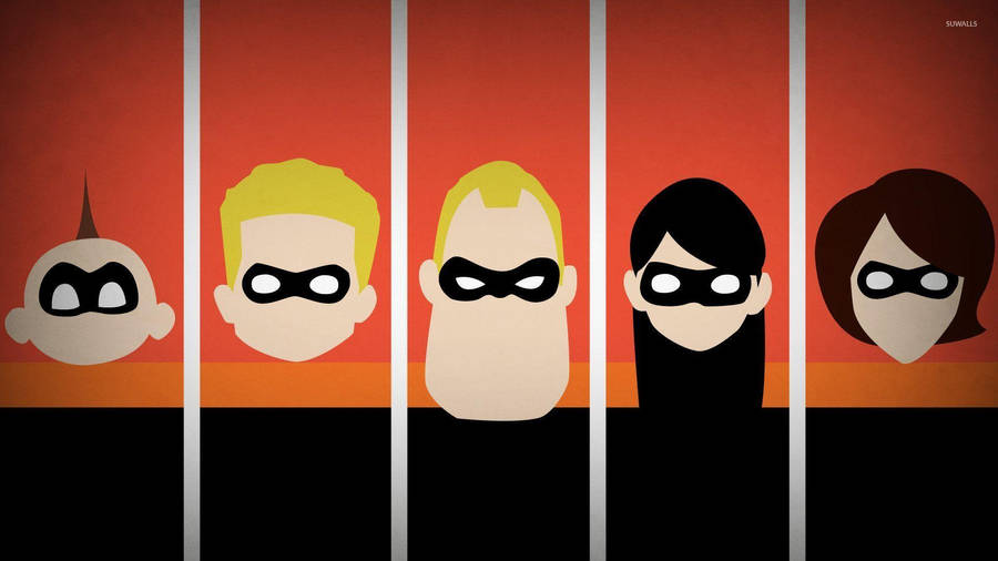 Pixar The Incredibles Characters Wallpaper