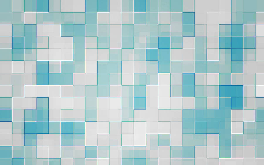Pixel Blue And White Pattern Wallpaper
