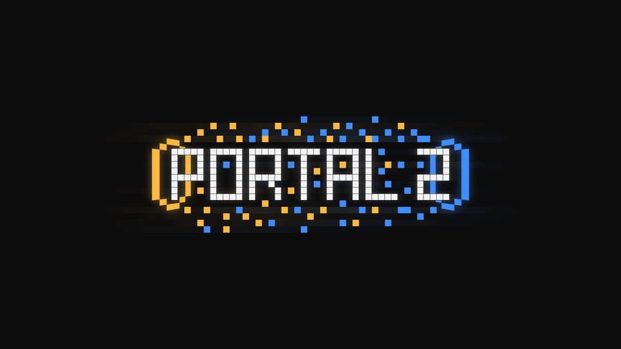Pixilated Dots Portal 2 Wallpaper