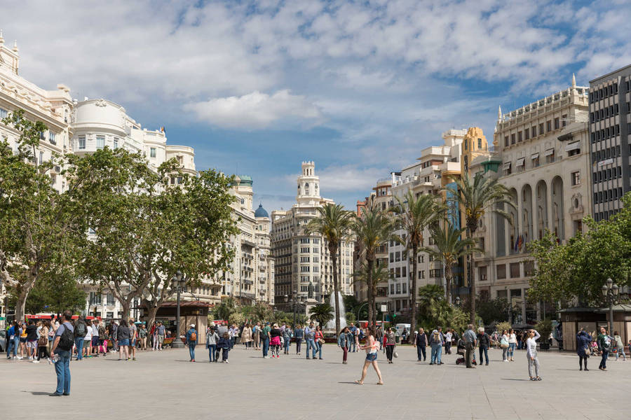 Plaça De L'ajuntament Valencia Wallpaper