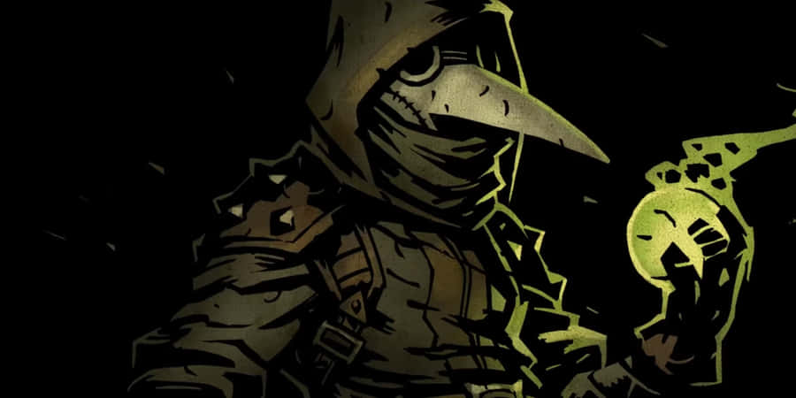 Plague Doctor Holding Lantern Wallpaper