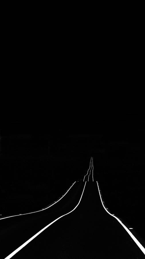 Plain Black Iphone Minimalist Highway Wallpaper