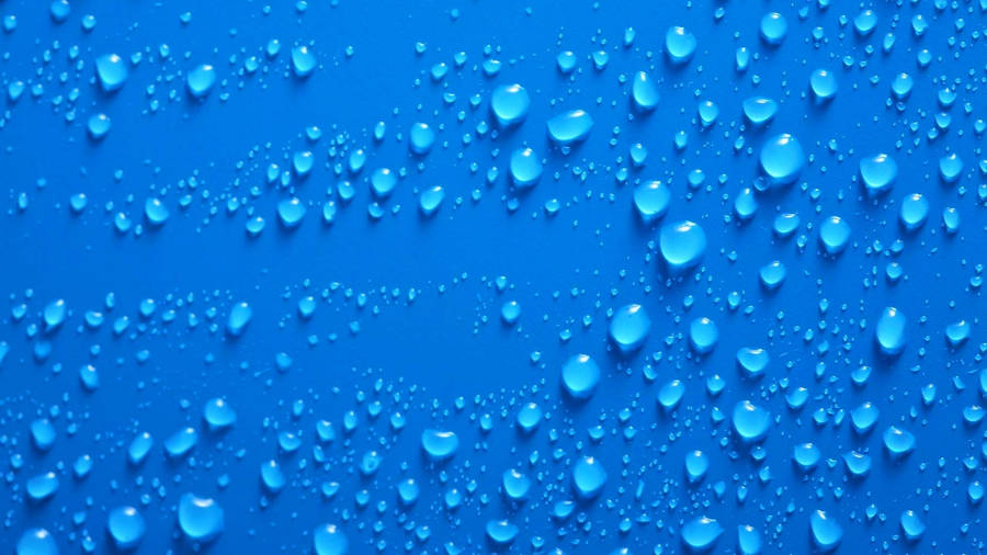 Plain Blue Water Drops Wallpaper