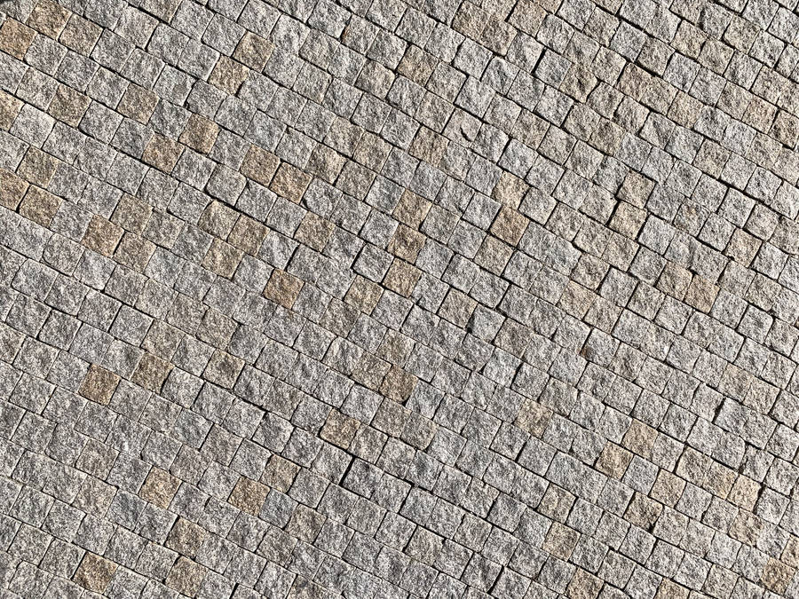 Plain Grey Cobblestone Wall Wallpaper