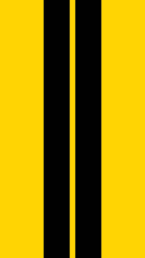 Plain Yellow Iphone With Black Stripes Wallpaper