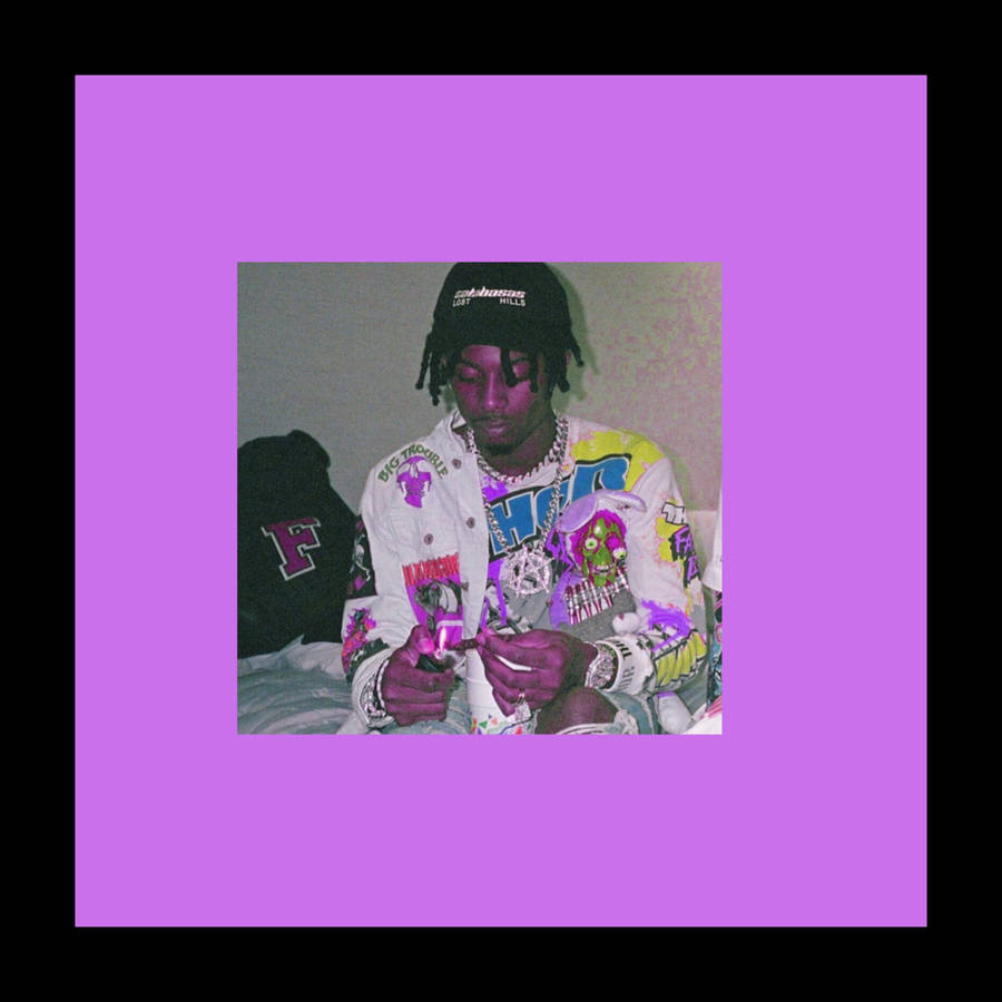 Playboi Carti In Purple Wallpaper