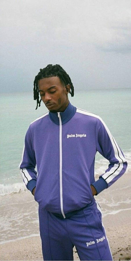 Playboi Carti In Purple Tracksuit Wallpaper