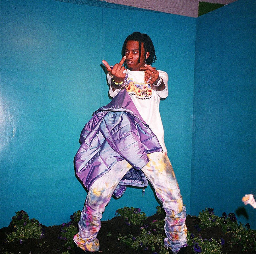 Playboi Carti Pfp In Purple Wallpaper