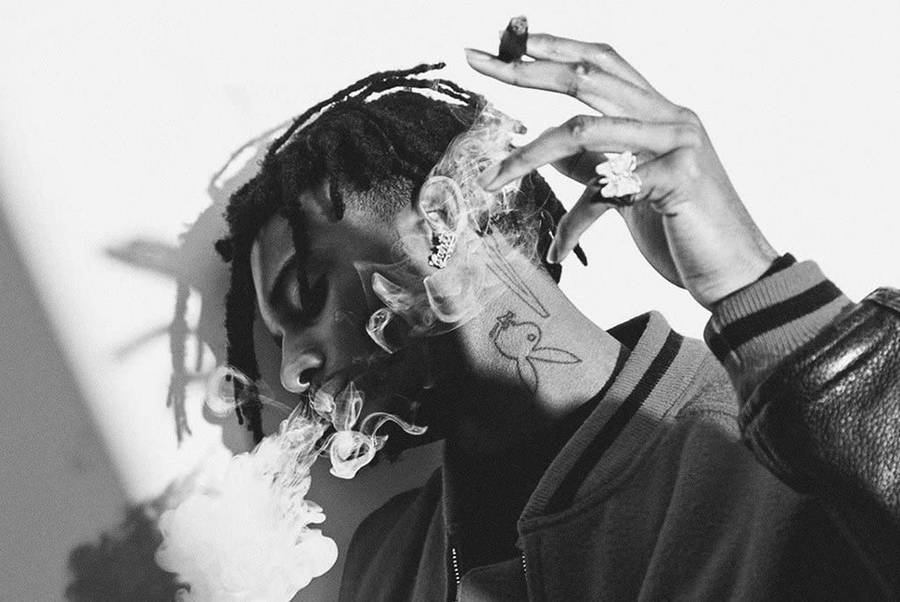 Playboi Carti Pfp With Smoke Wallpaper