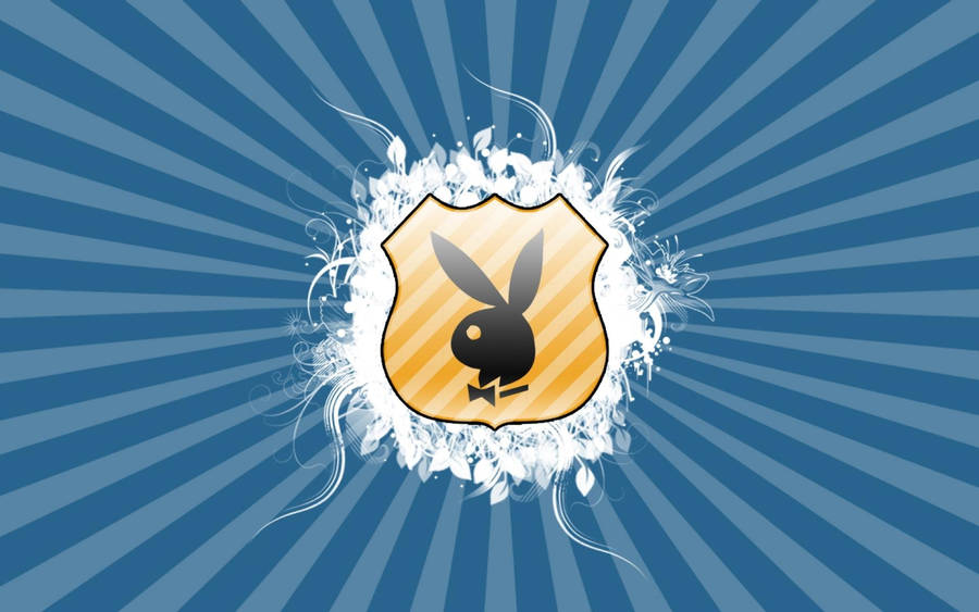 Playboy Logo In A Crest Shield Wallpaper