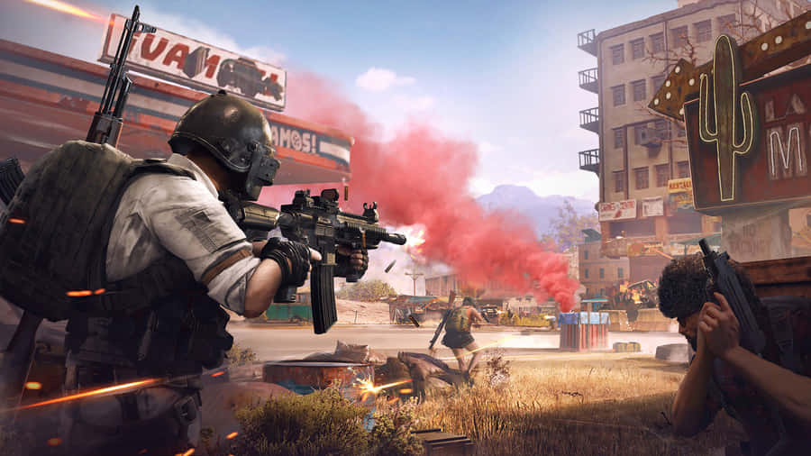 Player Unknown Battlegrounds City Fight Wallpaper