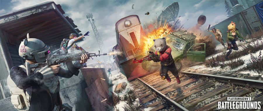 Player Unknown Battlegrounds Train Fight Wallpaper