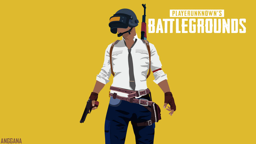 Playerunknown's Battlegrounds Digital Art In Yellow Wallpaper