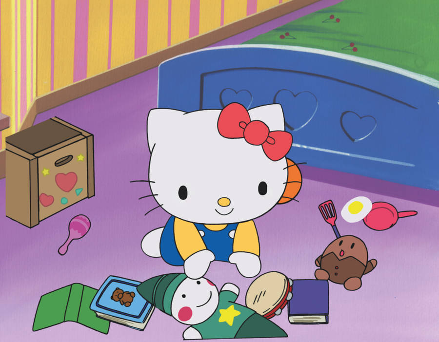 Playing Cartoon Hello Kitty Pfp Wallpaper