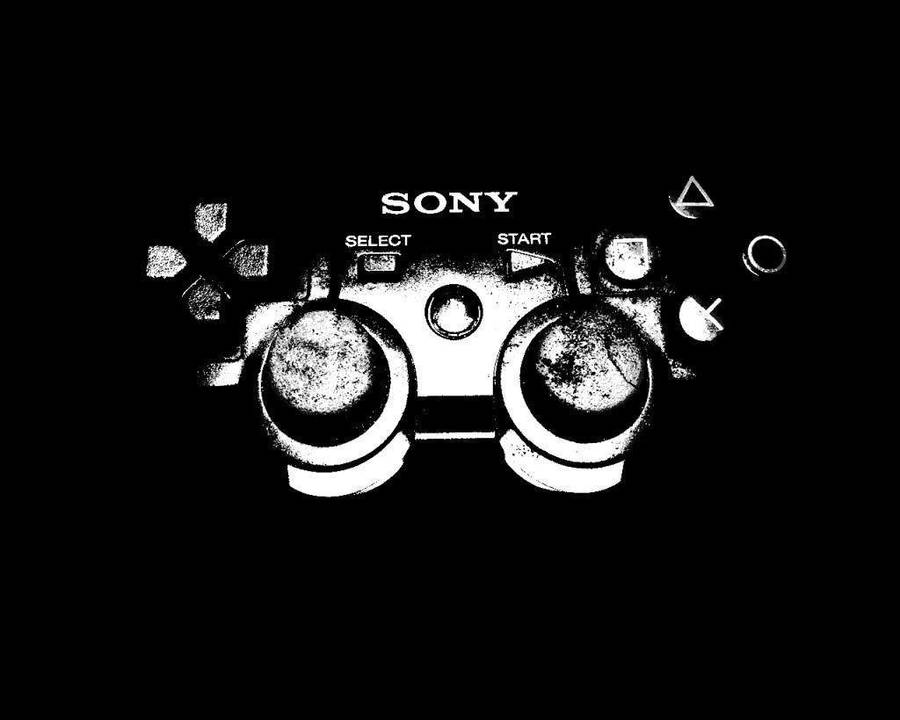 Playstation Faded White Wallpaper