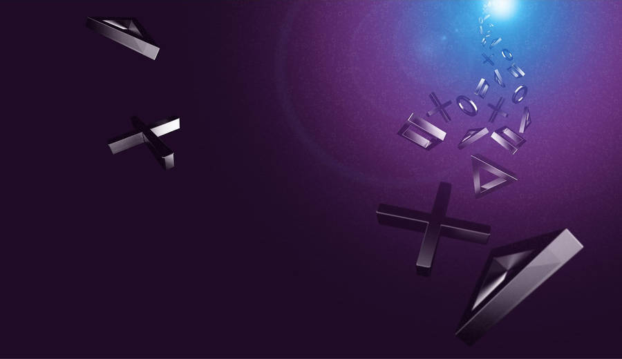 Playstation Purple Light Burst Wallpaper