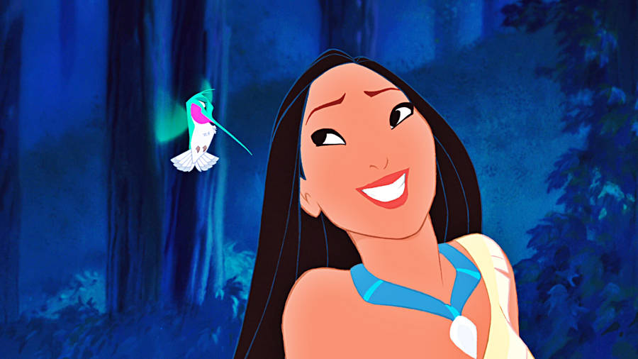 Pocahontas Smiling At Flit Wallpaper