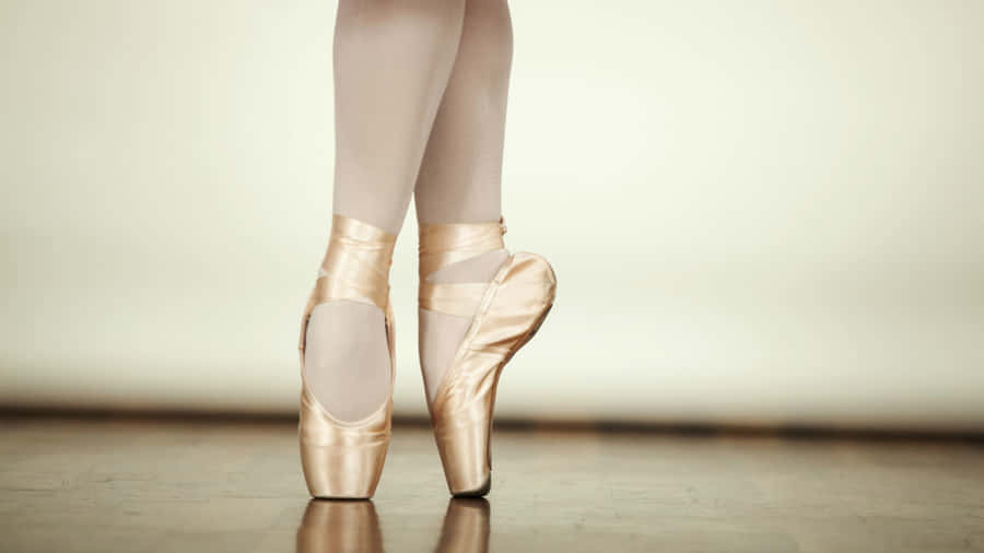 Pointe Shoes White Stockings Wallpaper