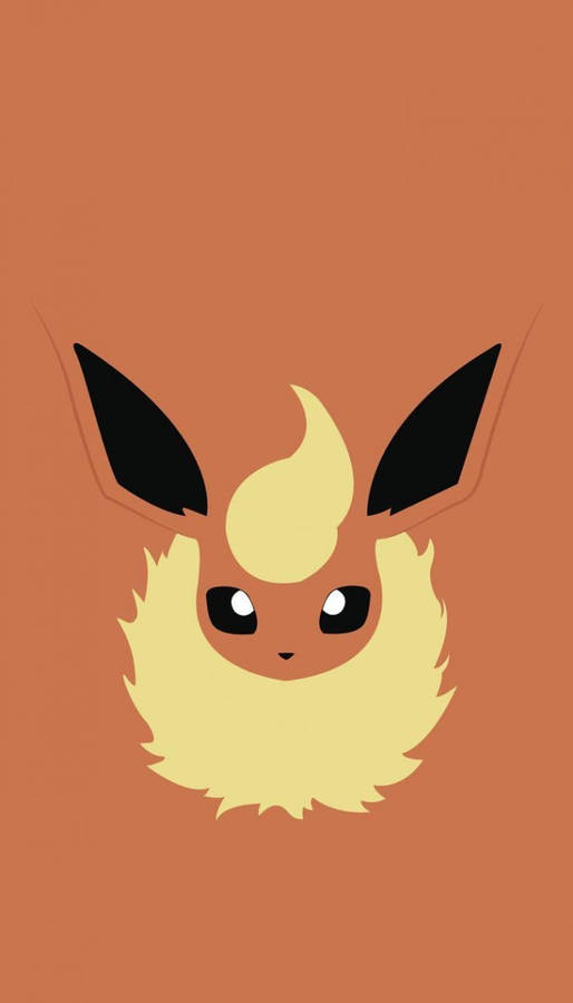 Pokemon Flareon Face Front View Wallpaper