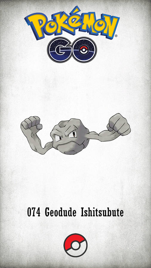 Pokemon Go Geodude On White Background Wallpaper