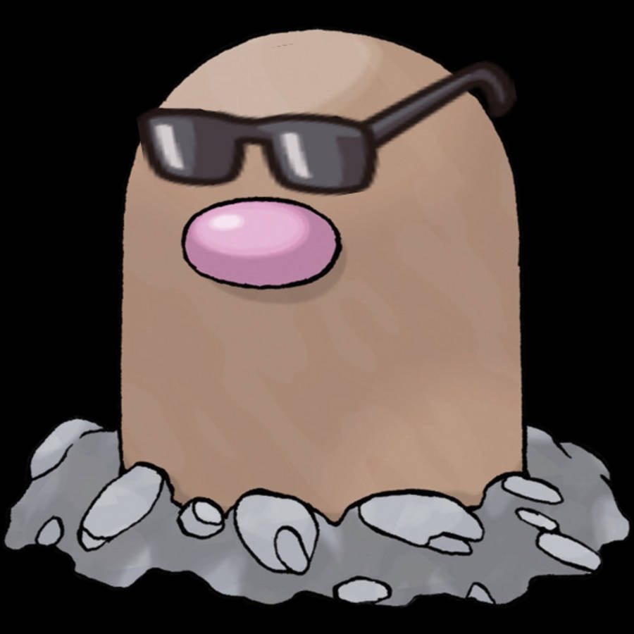 Pokémon's Diglett Wearing Glasses Wallpaper