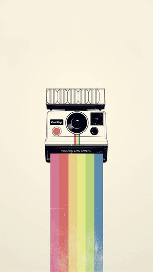 Polaroid Rainbow Wallpaper