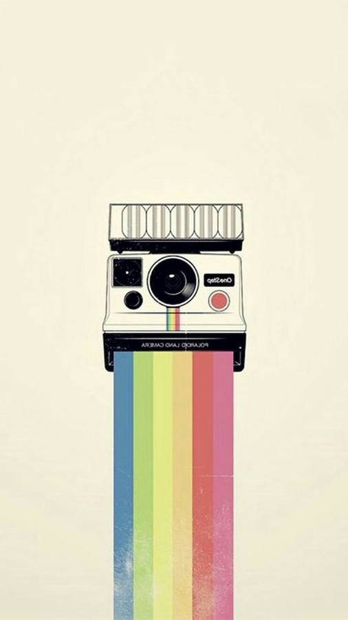 Polaroid Rainbow Girly Iphone Wallpaper