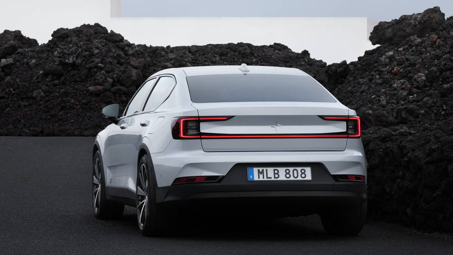 Polestar 2 At A Rocky Road Wallpaper