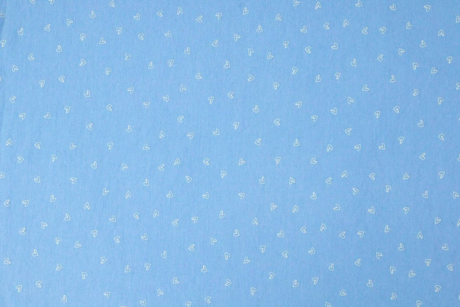 Polka Dot Hearts In Blue Wallpaper