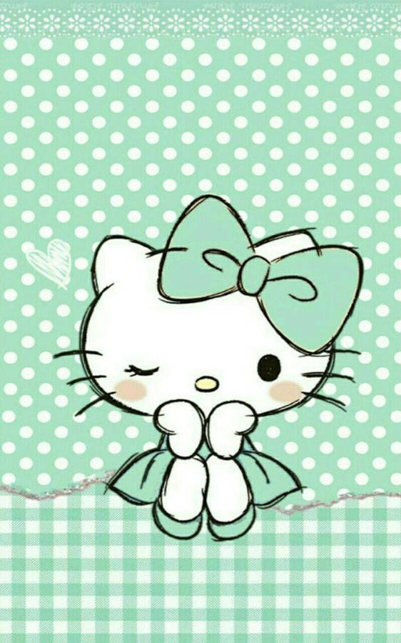 Polka Dot Hello Kitty Aesthetic Wallpaper