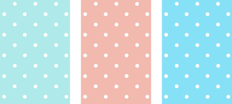 Polka Dots Pattern In Blue, Pink And White Wallpaper