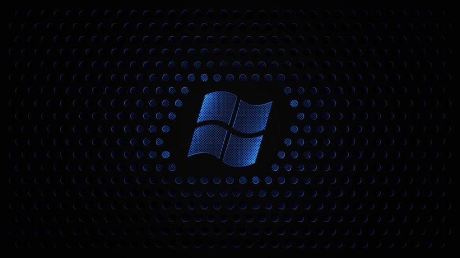 Polka-dotted Dark Windows Logo Wallpaper