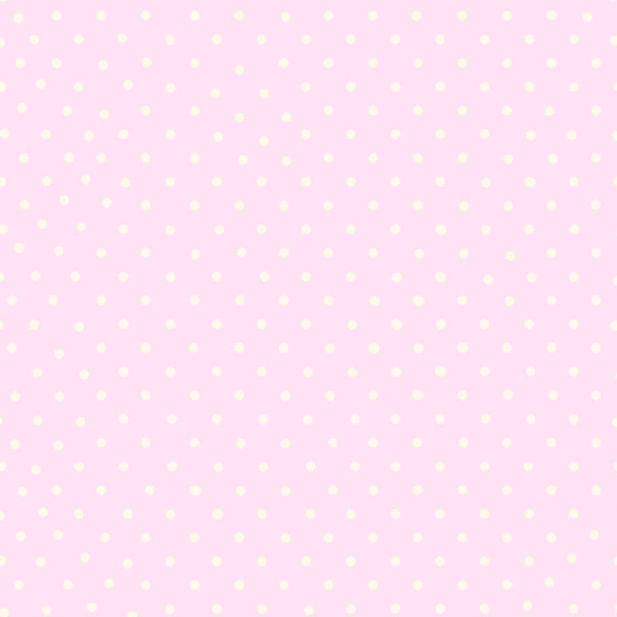 Polka Pink White Pattern Wallpaper