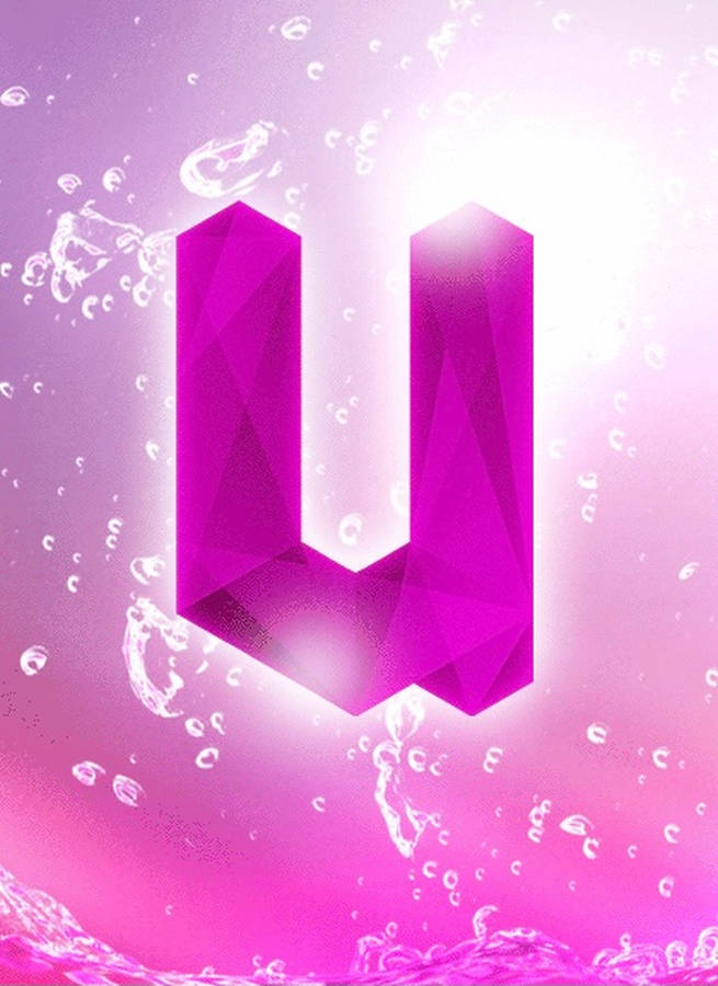 Polygonal Letter U Wallpaper