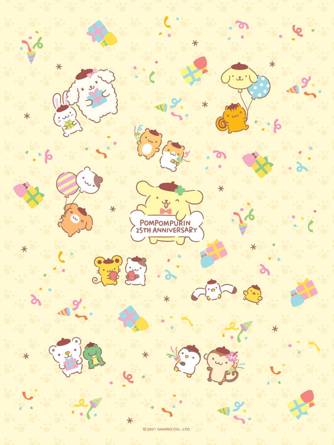 Pompompurin 25th Anniversary Poster Wallpaper