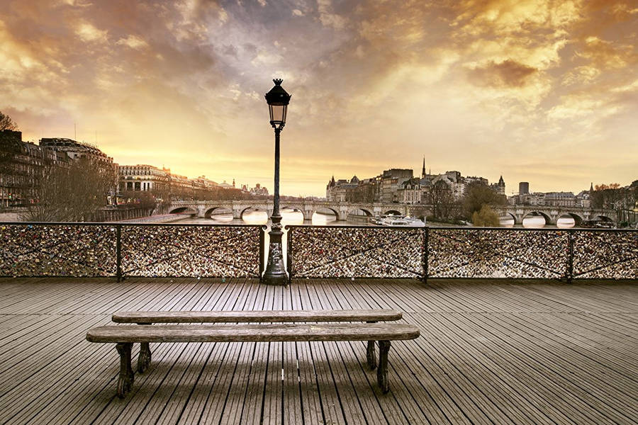 Pont Des Arts Bench Wallpaper