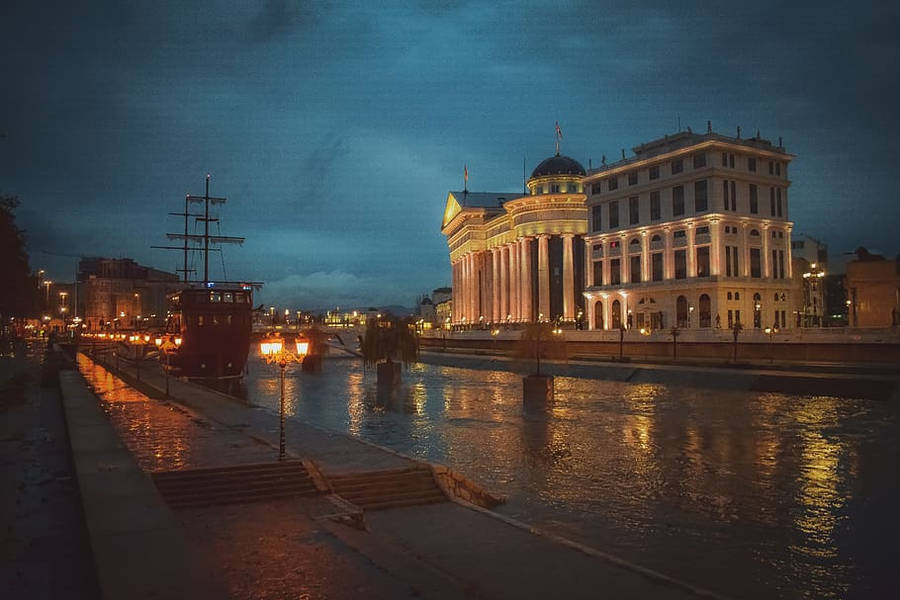 Ponte Vittorio Emanuele I North Macedonia Wallpaper