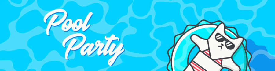 Pool Party Banner Design Wallpaper