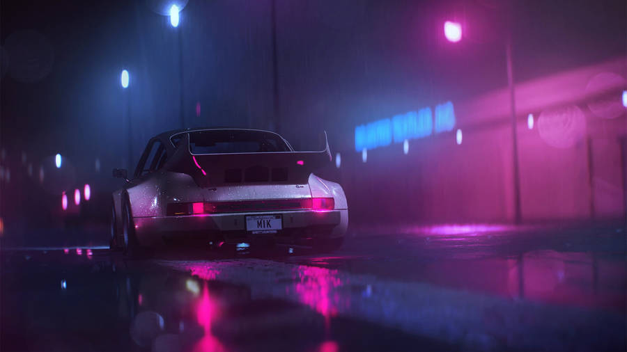 Porsche 3d Car Aesthetic Wallpaper